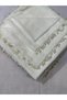 Vd Pearl Beaded Hand Embroidered Scarf Writing 100X100Cm - 4