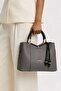 Gio Mi Dastin Hand and Shoulder Bag Multi-Compartment Useful Dark Gray Black