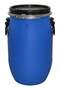 50L Blue Open Top Plastic Drum with Tight-Seal Lid - 2