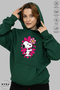 Women Hoodie Long Sleeve Snoopy Printed Hooded Fleece-Lined Oversized Cotton Sweatshirt