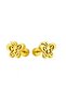 Gold Butterfly Stud Earrings For Kids, Gold Plated | Hypoallergenic for Sensitive Ears