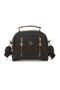 Black Vegan Leather Women's Bag – Shoulder & Hand-Carry Shoulder Crossbody Bag with Gold Zipper - 4