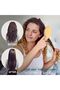 Premium Bamboo Hair Brush Set - Wide-Tooth & Tail Comb, Paddle Detangling Hairbrush, No Bristle, Suitable for Thick/Thin/Curly/Dry Hair, Ideal for Women, Men, and Kids - Yellow Gift Kit - 7