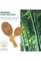 Premium Bamboo Hair Brush Set - Wide-Tooth & Tail Comb, Paddle Detangling Hairbrush, No Bristle, Suitable for Thick/Thin/Curly/Dry Hair, Ideal for Women, Men, and Kids - Yellow Gift Kit - 3