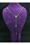Star Model Dangling Chain Design Zircon Stone Embroidered Steel Necklace