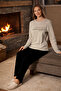 Women's Thessaloniki Woven Pajama Set 407 Mink - 2