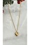 Steel Stone Detailed Heart Necklace - 3