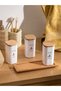 3-Piece Acrylic Earwax-Cotton-Floss Organizer with Wooden Lid and Wooden Stand 300 ml Bathroom Set - 2