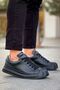 Yg2411 Artenay Men's Casual Lace-Up Leather Sports Sneaker Shoes Cst - Black - 6