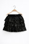 Black Shine Black Girl's Sequined Layered Lined Skirt – Special Day & Party - 2