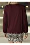 Women's Long Sleeve Crew Neck Leopard Print Mini Dress - 4