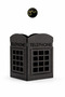 Decorative Telephone Booth Pen Holder - Desktop Organizer - Pen & Makeup Brush Organizer - 3