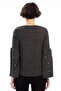 Yumoş Wide-Sleeved Blouse with Pearls - 2