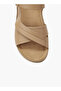 Women Hook & Loop Cross Strap Sandals - 4