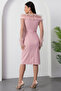 Strapless Neckline Chest Sleeve Beaded Detail Evening Dress 7652 - 6