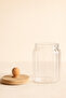 Set of 3 Borosilicate 650ml Jars with Bamboo Gasket Lid Kw-766 - 4