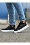 Yg2425 Yezz Men's Casual Lace-Up Knitwear Sports Sneaker Shoes Tbt - Black - 4