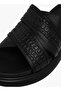 Men Leather Cross Strap Sandals - 4