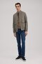 Beige Slim Fit Mono Collar Pocket Jacket Look Coat