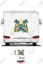 Caravan Sticker Coating with Coffee Sea and Coastal Image