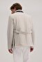 Beige Comfort Fit Judge Collar Coat - 4
