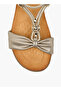 Women Metallic Accent Strap Sandals - 3