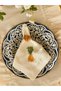 2 Pieces of Carrot Embroidered Raw Linen Napkins (40*40cm)