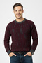 Men's Crew Neck Patterned Soft Sweater