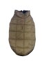 Khaki Puff Inside Velvet Towel Small Breed Fluffy Dog Raincoat - 2