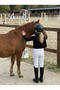 Girl's White Striped Detail Riding Pants Waterproof Stain Resistant Flexible Equestrian Leggings - 5