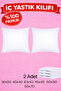 2 Pieces 100% Cotton Fabric Zippered Throw Pillow Inner Liner 6 Sizes Throw Pillow Cover White