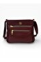 Women'S, Adjustable Cross Strap, Four-Pocket Shoulder Bag S-1399 Claret Red - 2