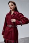 Lina Bordo Regular Fit Premium Belted Cashmere Jacket - 6