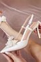 Women's 7 cm Pearl Bow Bridal Shoes (Full Fitting) - 3