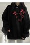 Unisex Oversize Sweatshirt with Bow Tie Printed with Coat