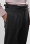 Anthracite High Waist Pleated Carrot Fit Men's Trousers - 4
