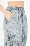 Women's Tie-Dye Patterned High-Waisted Elastic Waist Pleated Front Pocketed Slim-Fit Soft Textured Baggy Trousers - 5