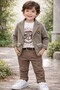 Premium Boys' Special Day & Holiday Set 100% Cotton - Shirt Jacket, T-Shirt, Pants