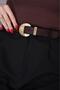 Antique Oval Buckle Suede Women's Belt Trouser Belt Dress Belt Shirt Belt Waist Belt - 4