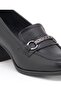 2512701Y Women's Genuine Leather Heeled Loafer Shoes - 3