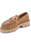25390510K Women's Genuine Suede Leather Thick Sole Loafer Shoes - 4