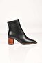 Laceless Zippered Jurdan Sole Genuine Leather Thick Heeled Boots 337-1003 Women's Boots - 6