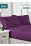 Hotel Stripe Fitted Sheet & Pillowcase(s) Set, Premium Microfiber, Single Size 2Pcs/ King Size 3Pcs - 2