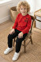 Boy's Suit Two-Piece Set Fleece-Lined to Printed Years Old, Bottom and Top 2-5 Years Old - 5