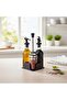 Four-Piece Condiment Set with Stand – Salt Shaker, Pepper Shaker, Olive Oil Dispenser & Vinegar Dispenser Ca - 2