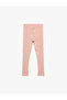 Ribbed Cotton Leggings with Elastic Waistband - 2