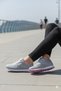Women's Ice Pink Lace-Up Casual Comfortable Sole Comfortable Soft Walking Daily Sneaker Sports Shoes - 2