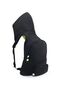 Unisex-Adult Hooded Backpack Black Neon Yellow - 2