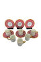 Sudedi Pink Line 6-Person Coffee Cup Set - 90 ml - 2