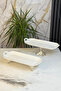 Footed Porcelain Boat Presentation Plate & Handled Food Serving Silver - 3